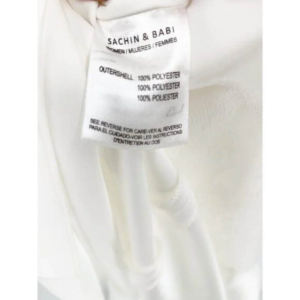 NWT SACHIN + BABI Dress Evening Gown Candace Lace Cream Ivory Hi Low 10 - Picture 8 of 12